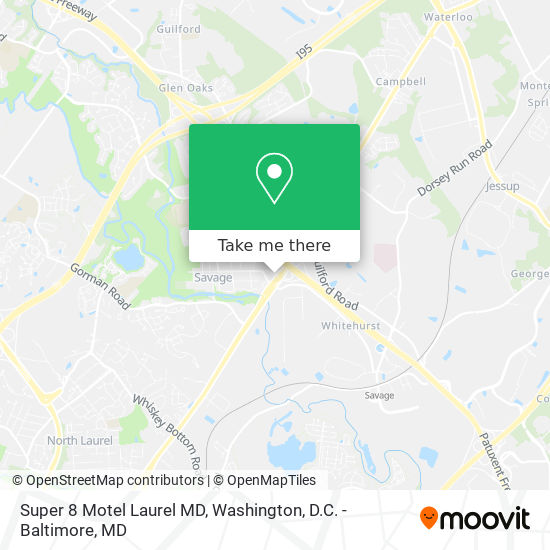 Mapa de Super 8 Motel Laurel MD