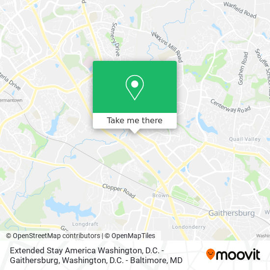 Extended Stay America Washington, D.C. - Gaithersburg map