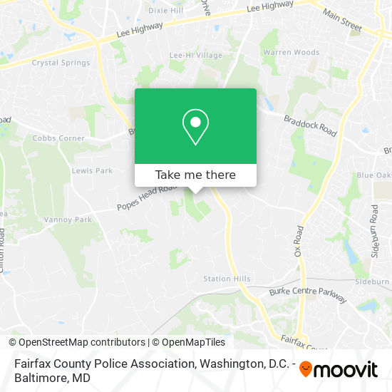 Mapa de Fairfax County Police Association