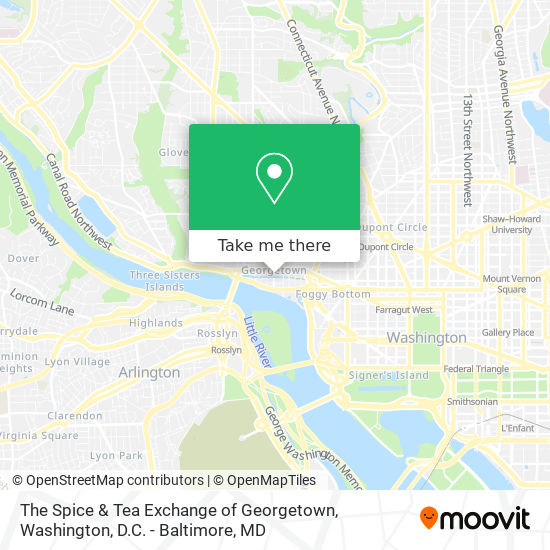 The Spice & Tea Exchange of Georgetown map