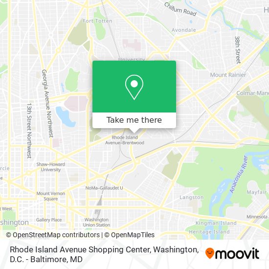 Mapa de Rhode Island Avenue Shopping Center