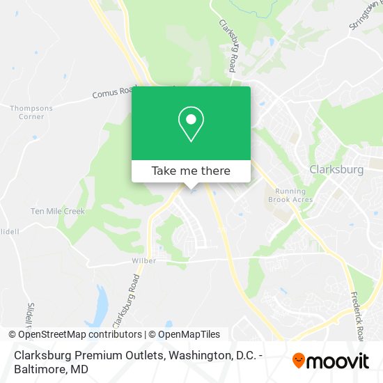 Clarksburg Premium Outlets map
