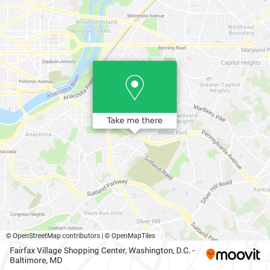 Mapa de Fairfax Village Shopping Center