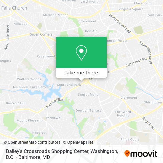 Mapa de Bailey's Crossroads Shopping Center
