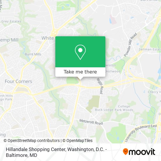Mapa de Hillandale Shopping Center