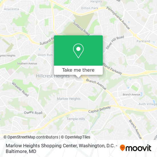 Marlow Heights Shopping Center map