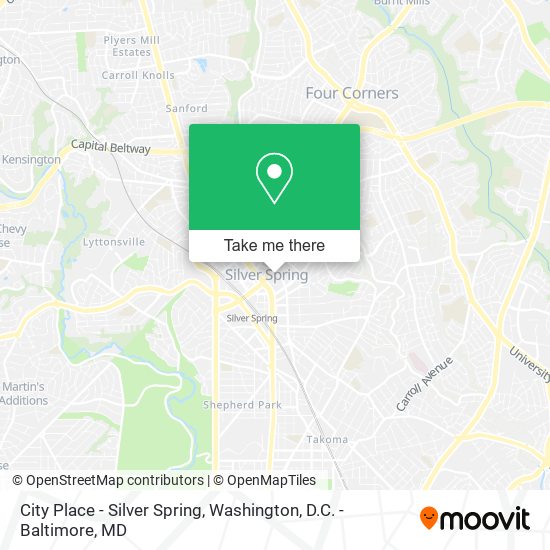 Mapa de City Place - Silver Spring