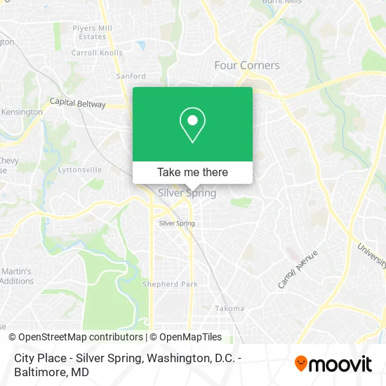 Mapa de City Place - Silver Spring