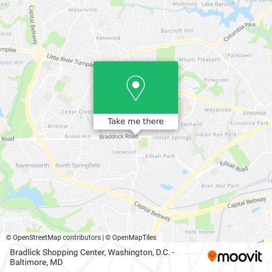 Bradlick Shopping Center map