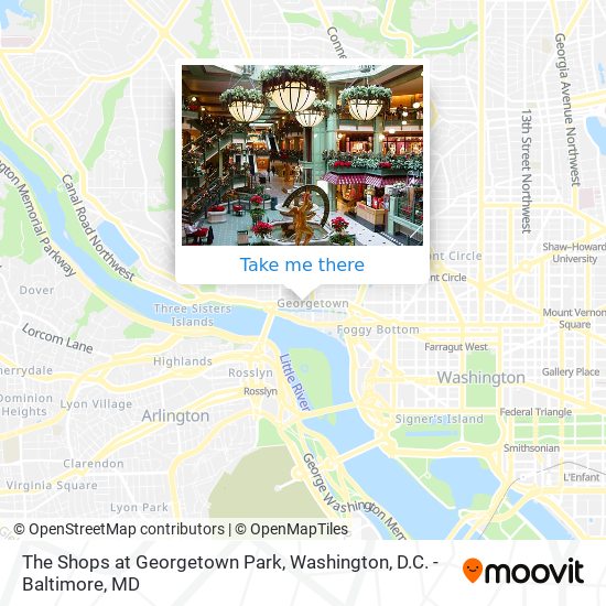 Mapa de The Shops at Georgetown Park