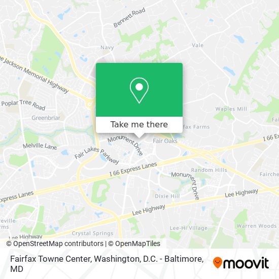 Mapa de Fairfax Towne Center