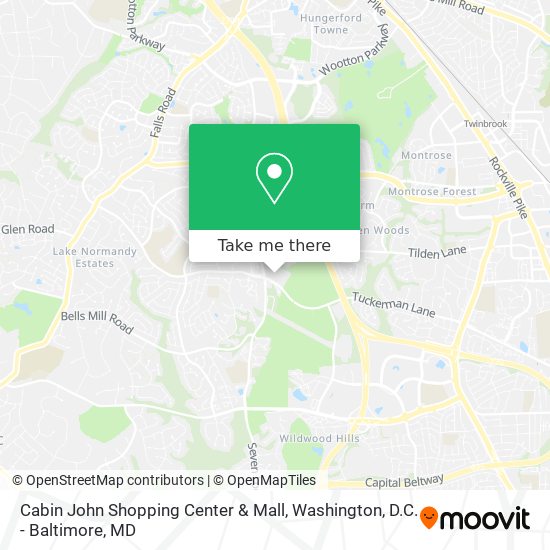 Mapa de Cabin John Shopping Center & Mall