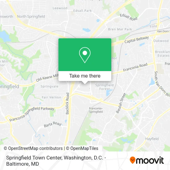 Mapa de Springfield Town Center