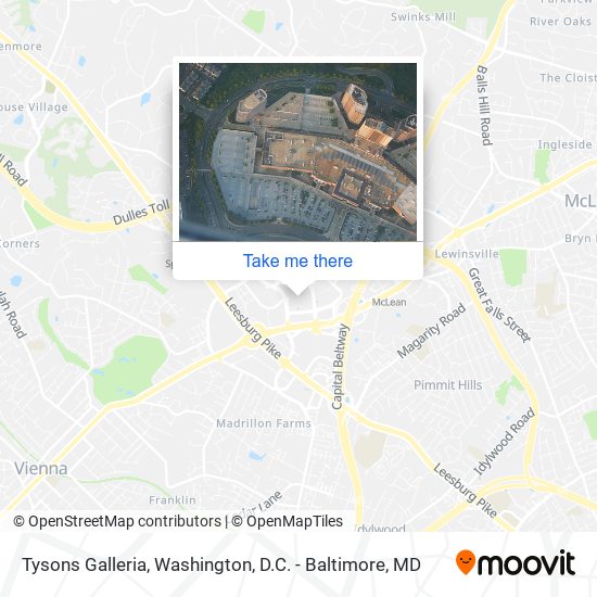 How to get to Tysons Galleria in Tysons Corner by Bus or Metro?