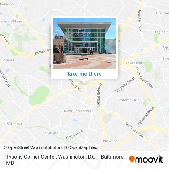 Mapa de Tysons Corner Center
