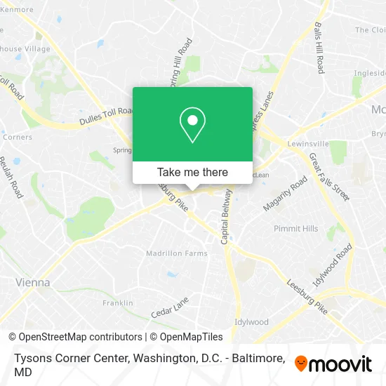 Tysons Corner Center map