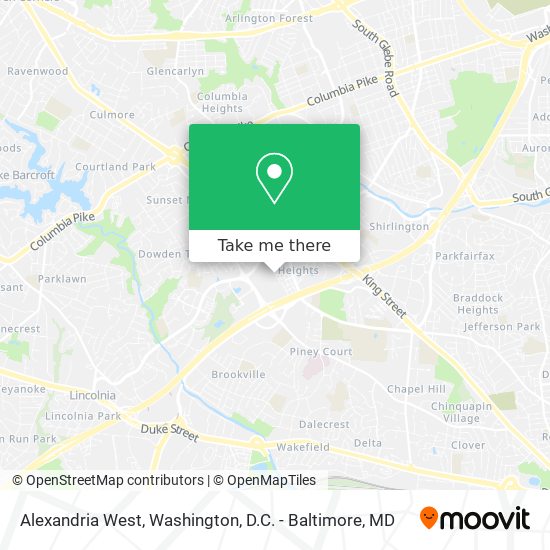 Alexandria West map