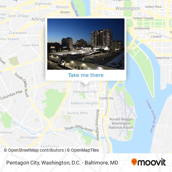 Mapa de Pentagon City