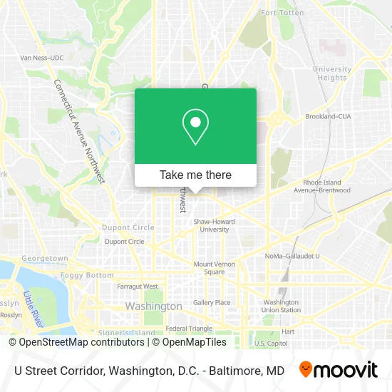 Mapa de U Street Corridor