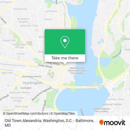 Old Town Alexandria map