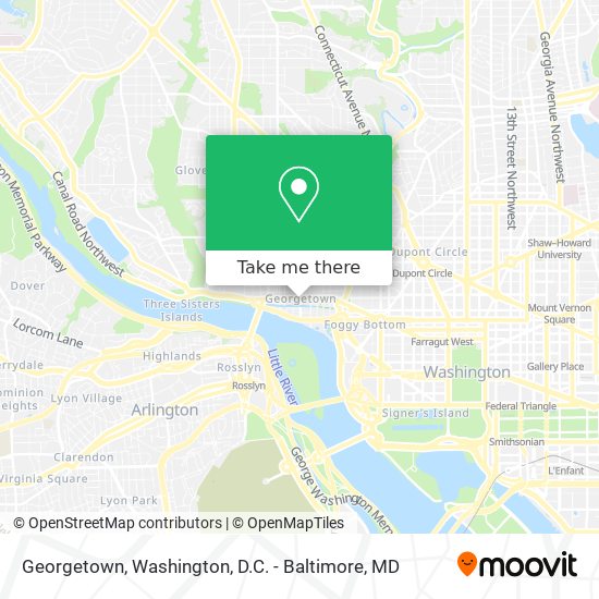 How to get to Georgetown in Washington by Bus or Metro?