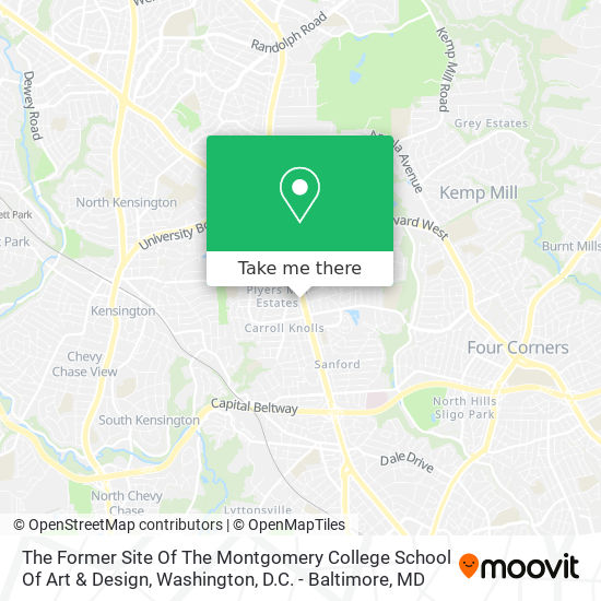 Mapa de The Former Site Of The Montgomery College School Of Art & Design