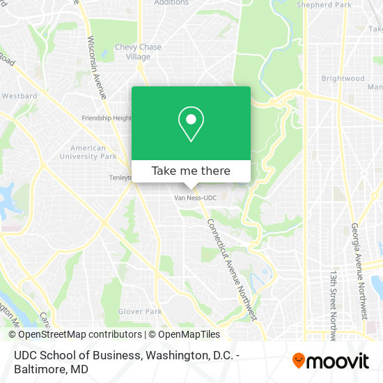 UDC School of Business map