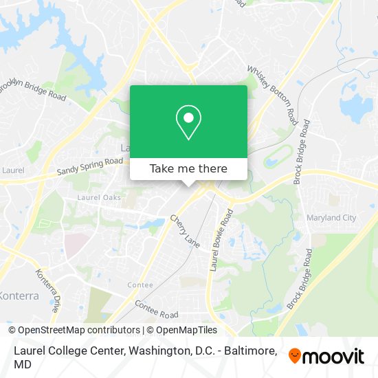 Laurel College Center map