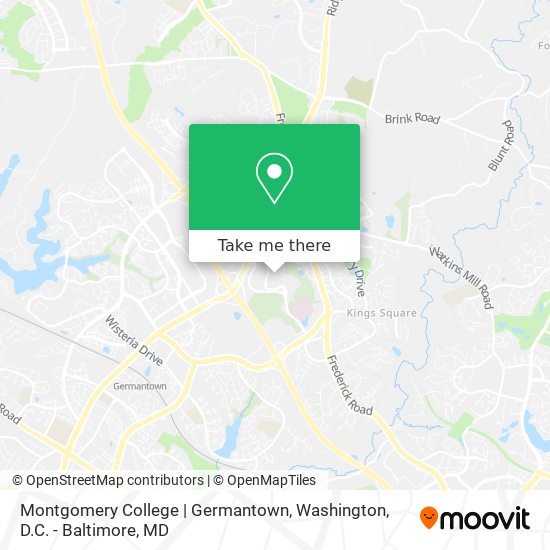 Montgomery College | Germantown map