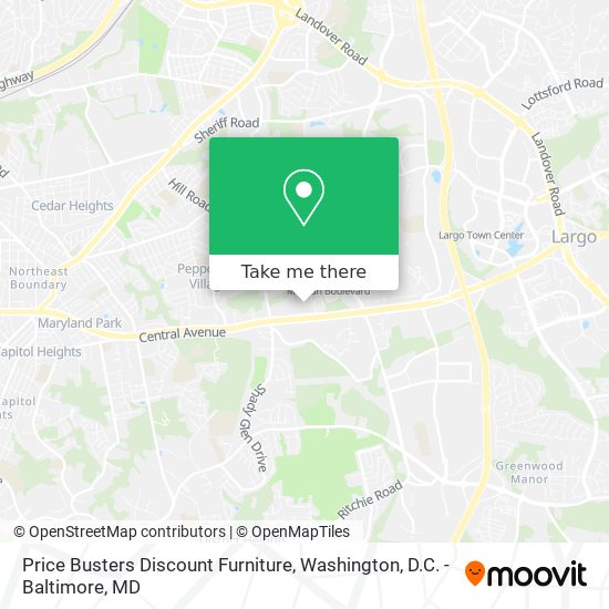 Mapa de Price Busters Discount Furniture