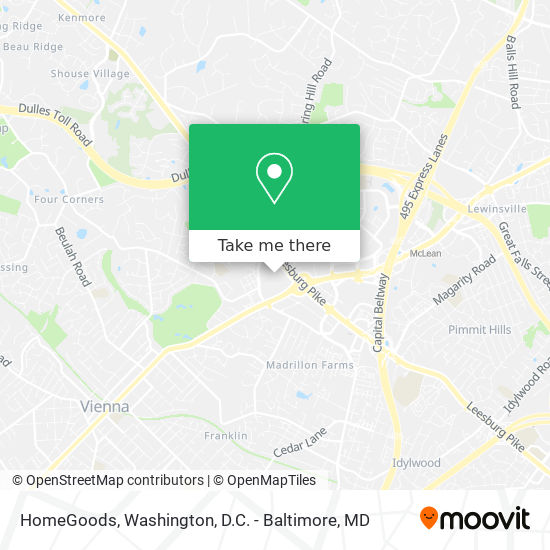 HomeGoods map