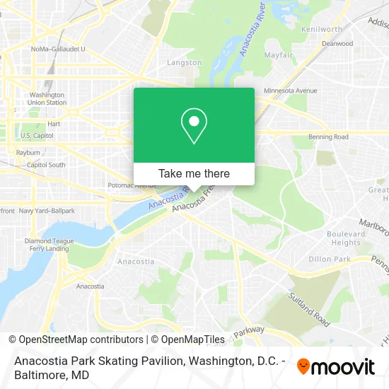 Mapa de Anacostia Park Skating Pavilion