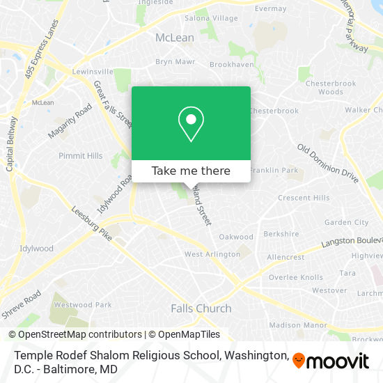 Mapa de Temple Rodef Shalom Religious School