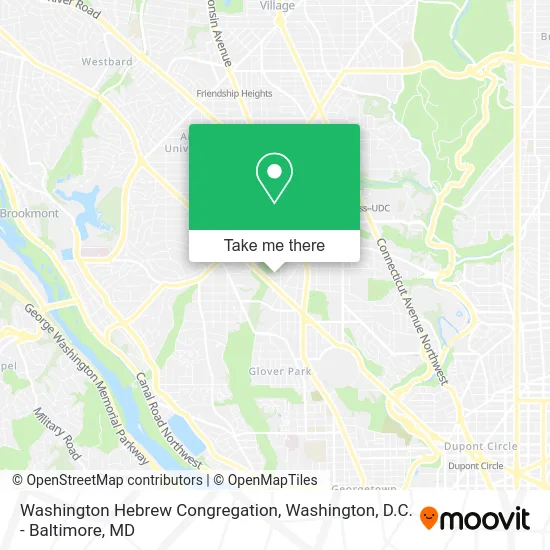 Washington Hebrew Congregation map