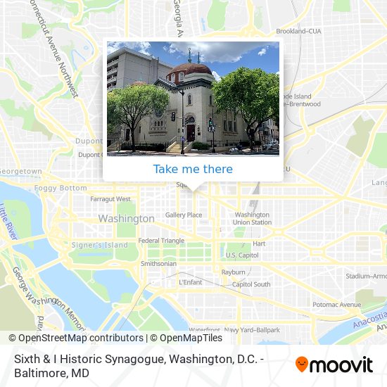 Sixth & I Historic Synagogue map