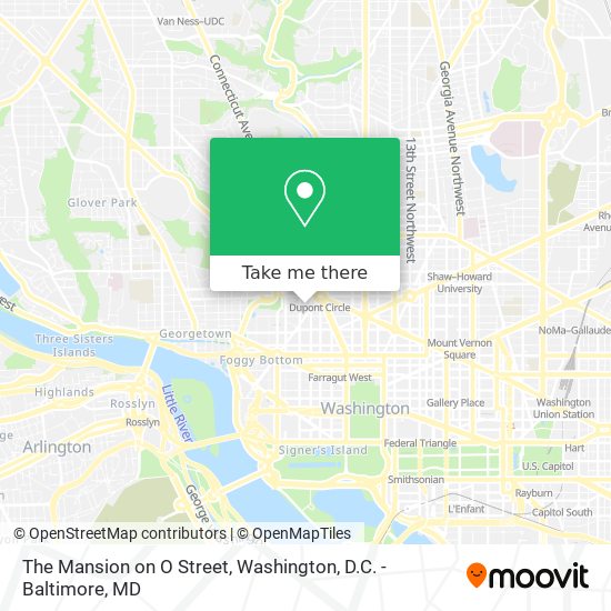 The Mansion on O Street map