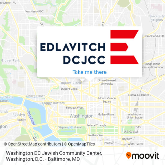 Mapa de Washington DC Jewish Community Center