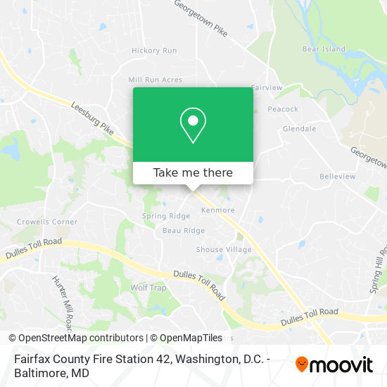 Fairfax County Fire Station 42 map