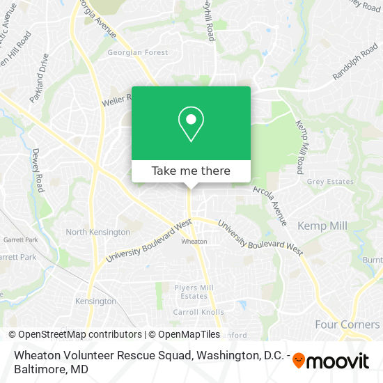 Mapa de Wheaton Volunteer Rescue Squad