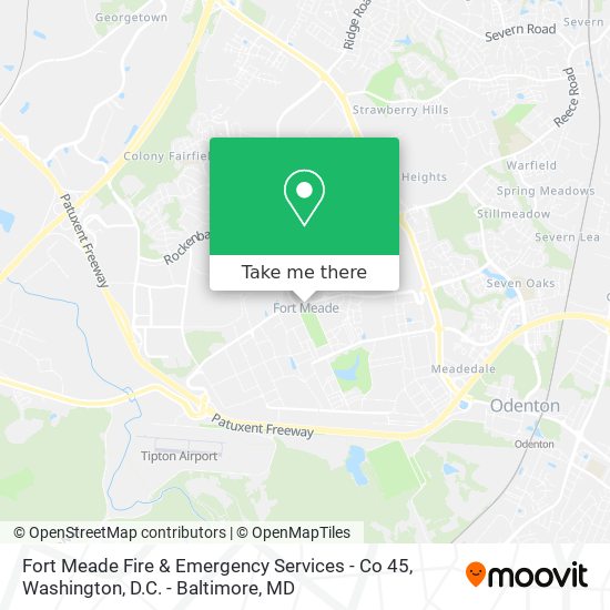 Fort Meade Fire & Emergency Services - Co 45 map