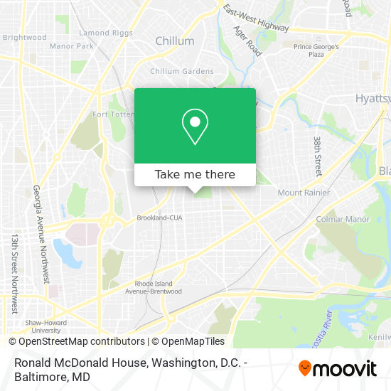 Mapa de Ronald McDonald House