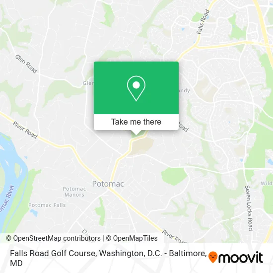 Falls Road Golf Course map