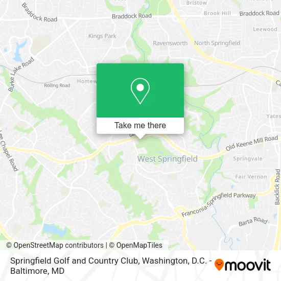 Mapa de Springfield Golf and Country Club