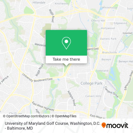 Mapa de University of Maryland Golf Course