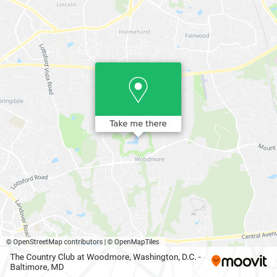 The Country Club at Woodmore map