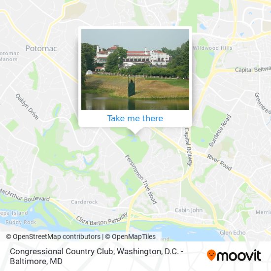 Congressional Country Club map