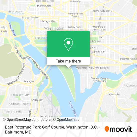 Mapa de East Potomac Park Golf Course