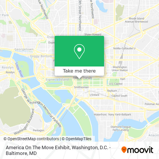 Mapa de America On The Move Exhibit