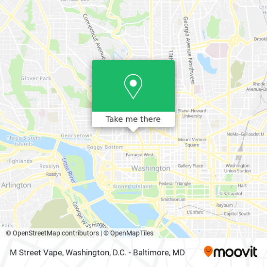 M Street Vape map