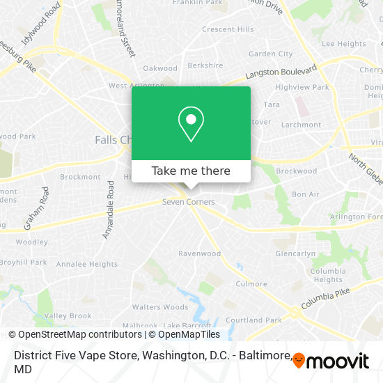 Mapa de District Five Vape Store